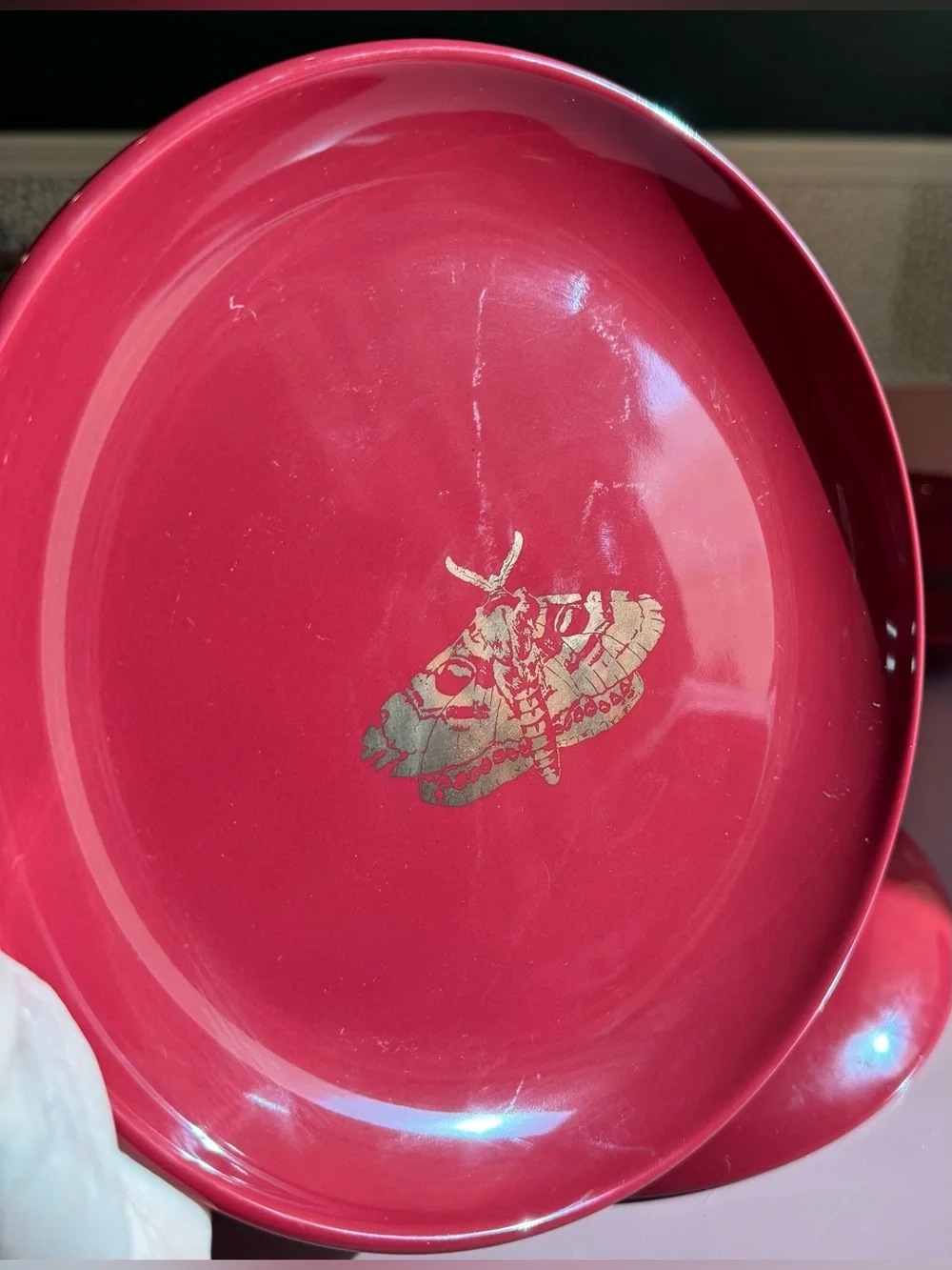 Anthropologie Catherine Martin Midnight Creatures Stoneware Dessert Plate, Moth